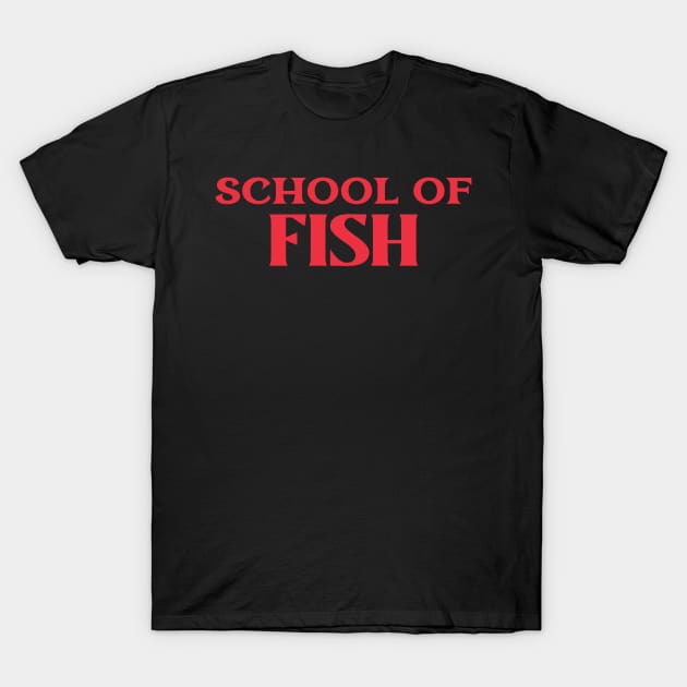 School of Fish Collective Animal Fish Nouns T-Shirt by TV Dinners